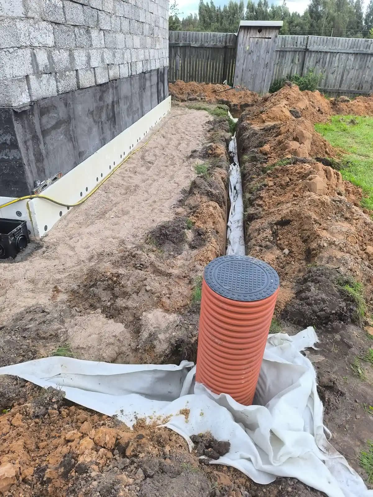 Богданово: монтаж колодца и дренажного контура — этап 3