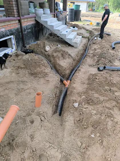 Комплекс работ по СБО, скважине, ливневке и дренажу в Богданово