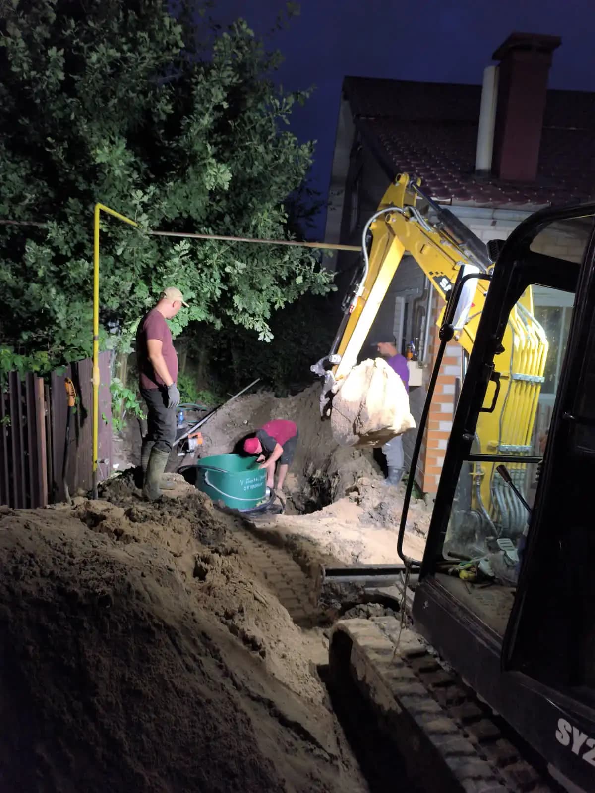 Шабаны: ночной этап монтажа станции — этап 3