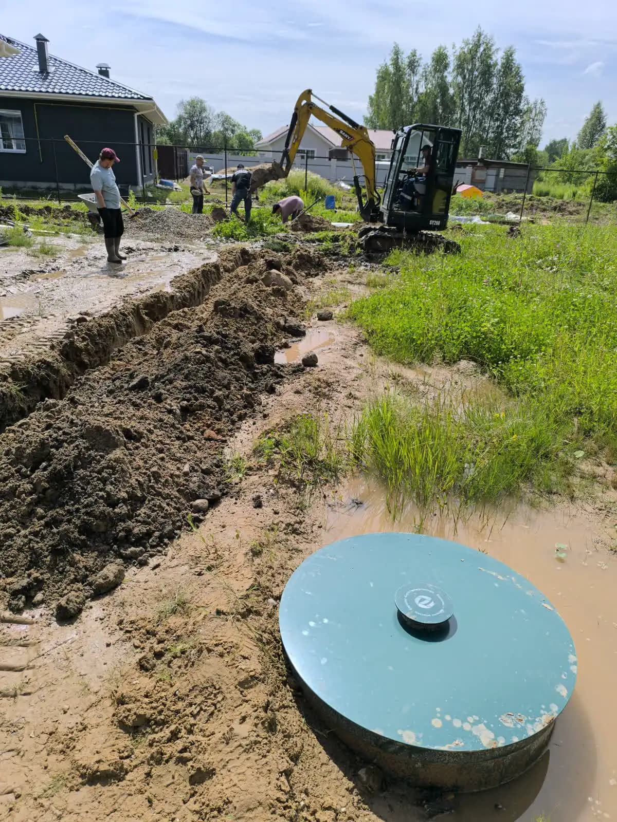 Псков, ул. Советской Армии: установка дренажного и очистного узла — фото 3