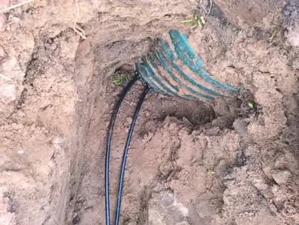 Совмещенный монтаж ЛОС и кессона на турбазе в Себеже